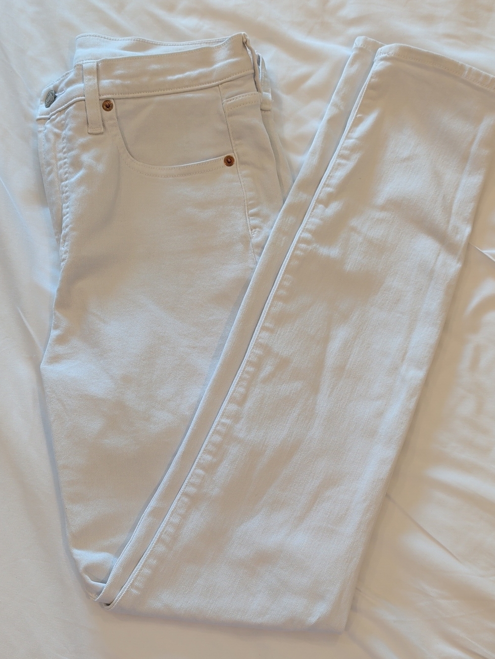 3/$75 GAP White High-Rise Skinny Jeans Size 30 Tall